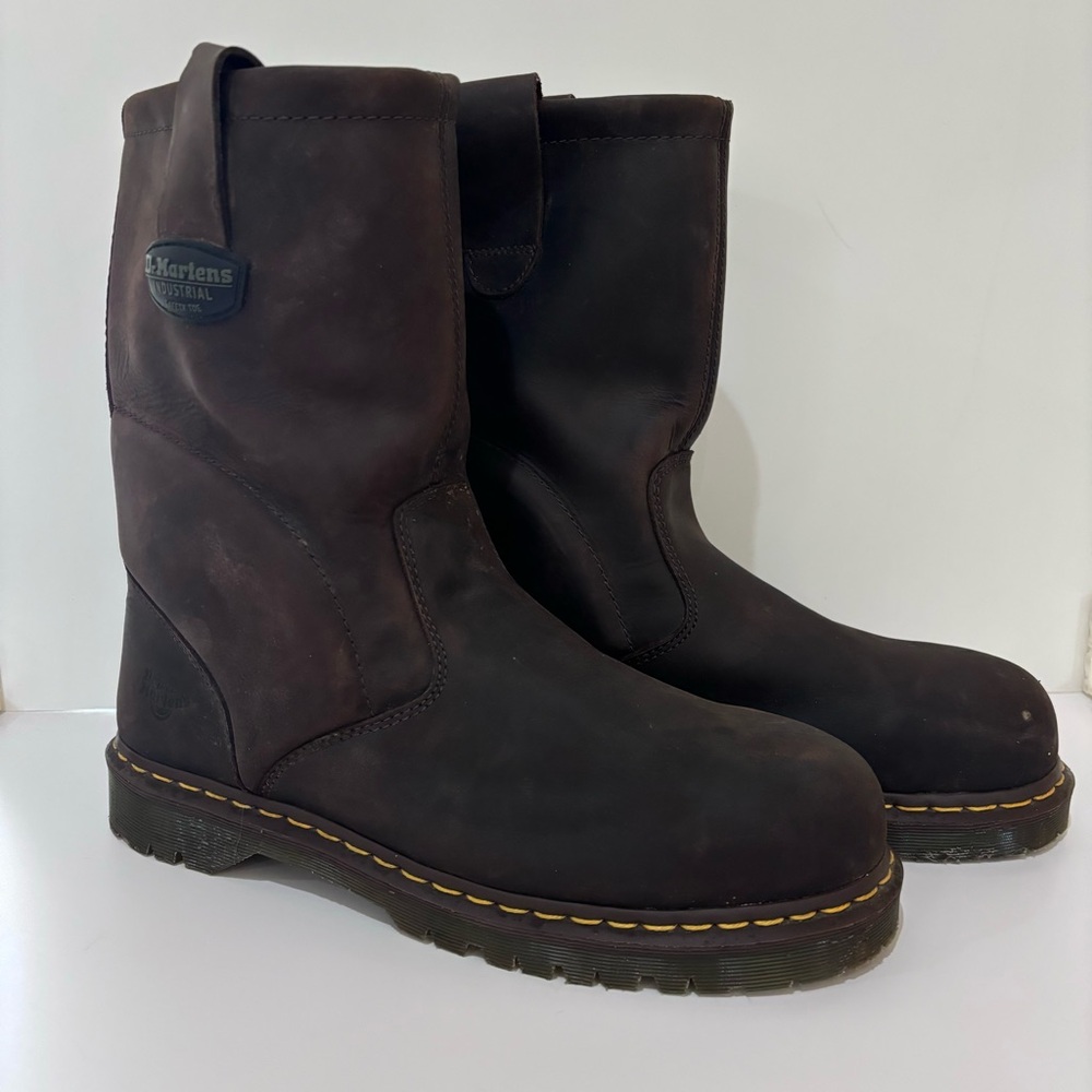 Doctor Martian’s Brown Leather Steel Toe Boots Size Men’s 13